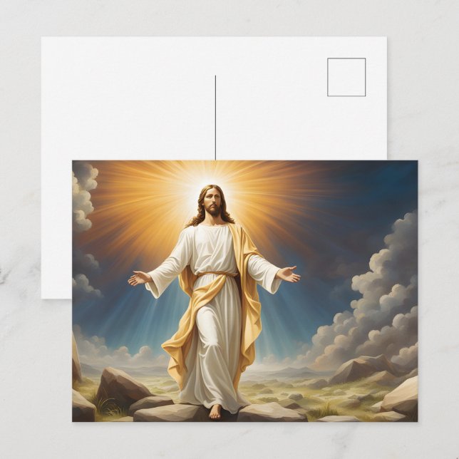 Jesus Christus Auferstehung Postkarte (Vorne/Hinten)
