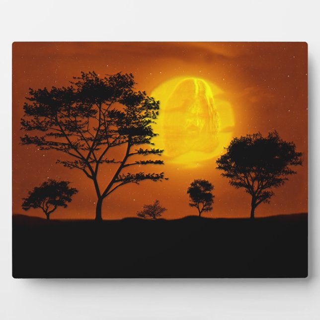 Jesus Christus aus dem Abend Mond auf die Erde sch Fotoplatte (Vorderseite)