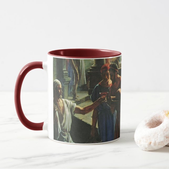 Jesus Christus bei Hochzeit von Cana, Wasser in We Tasse (Mit Donut)
