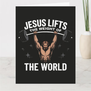 Jesus Christus beim Kreuzheben Karte
