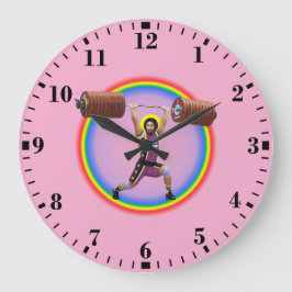 Jesus Christus beim Umsetzen und Stoßen Große Wanduhr