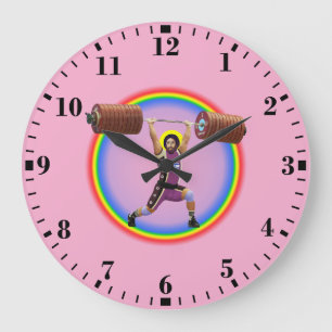 Jesus Christus beim Umsetzen und Stoßen Große Wanduhr