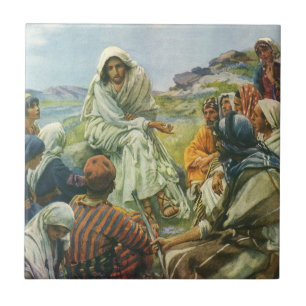 Jesus Christus Bergpredigt, Vintage Religion Fliese
