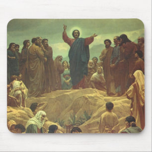 Jesus Christus Bergpredigt, Vintage Religion Mousepad