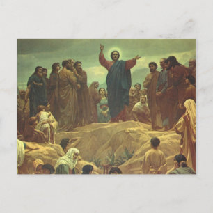 Jesus Christus Bergpredigt, Vintage Religion Postkarte