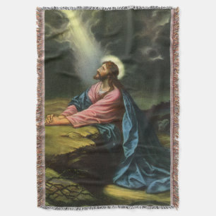 Jesus Christus betend, Garten Gethsemane, Vintage Decke