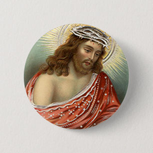 Jesus Christus Christliches Christentum Nimbus Button