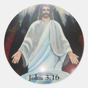 Jesus Christus, das Licht der Welt-Rundschreiben Runder Aufkleber