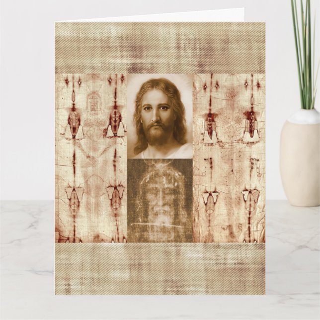 Jesus Christus das Tuch von Turin Heiligem Gesicht Karte (Vorderseite)