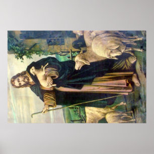 JESUS CHRISTUS-DER GUTE HIRTE-PLAKAT POSTER