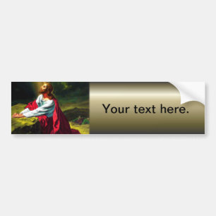 Jesus Christus, der im Garten von Gethsemane betet Autoaufkleber