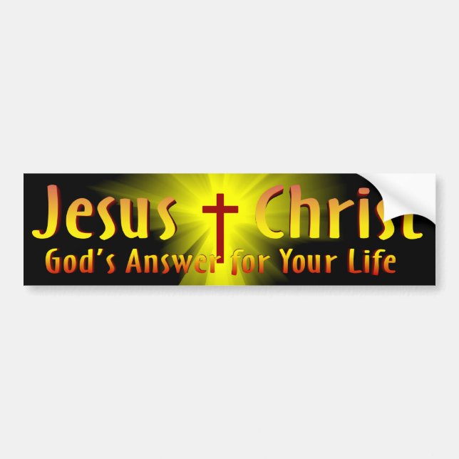 Jesus Christus: Die Antwort des Gottes Autoaufkleber (Vorne)