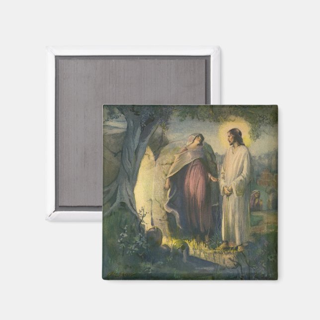 Jesus Christus durch das Grab von ML Greer erwisch Magnet (Vorderseite/Rückseite)