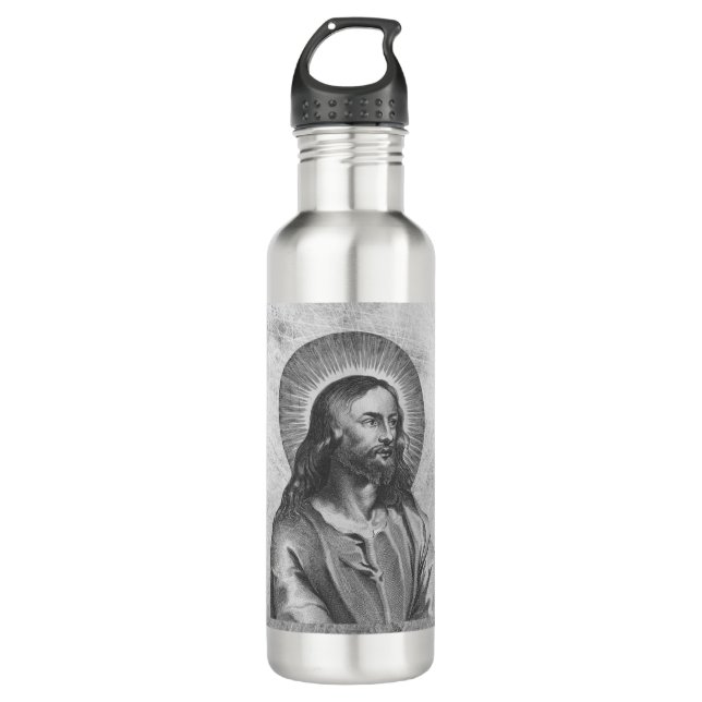 Jesus Christus Edelstahlflasche (Vorderseite)