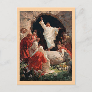 Jesus Christus erhebt sich aus dem Grab, Postkarte