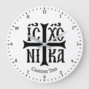 Jesus Christus erobert die Emblem-Wall-Uhr Große Wanduhr