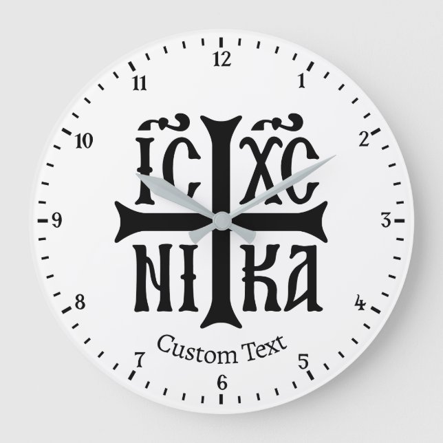 Jesus Christus erobert die Emblem-Wall-Uhr Große Wanduhr (Vorderseite)