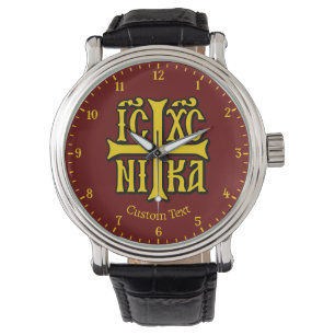 Jesus Christus erobert Emblem Armbanduhr