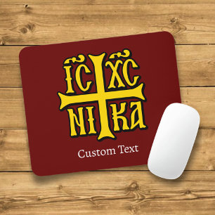 Jesus Christus erobert Emblem Mousepad