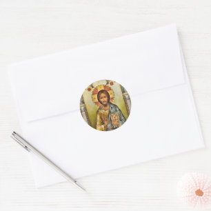 Jesus Christus Evangelium Neues Testament Symbol Runder Aufkleber