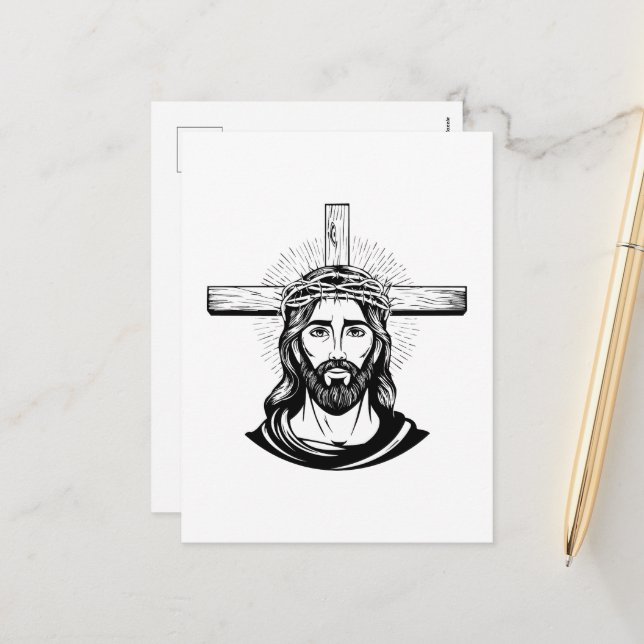 Jesus Christus Feiertagspostkarte (Vorderseite/Rückseite Beispiel)