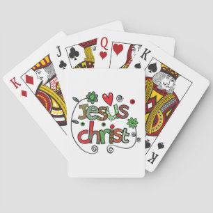 Jesus Christus Festliche Christliche Typografie Spielkarten