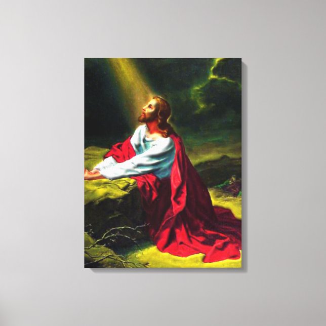 Jesus Christus Gebet im Garten von Gethsemane Leinwanddruck (Vorderseite)