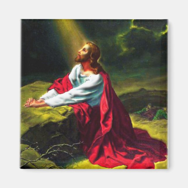 Jesus Christus Gebet im Garten von Gethsemane Magnet (Vorne)