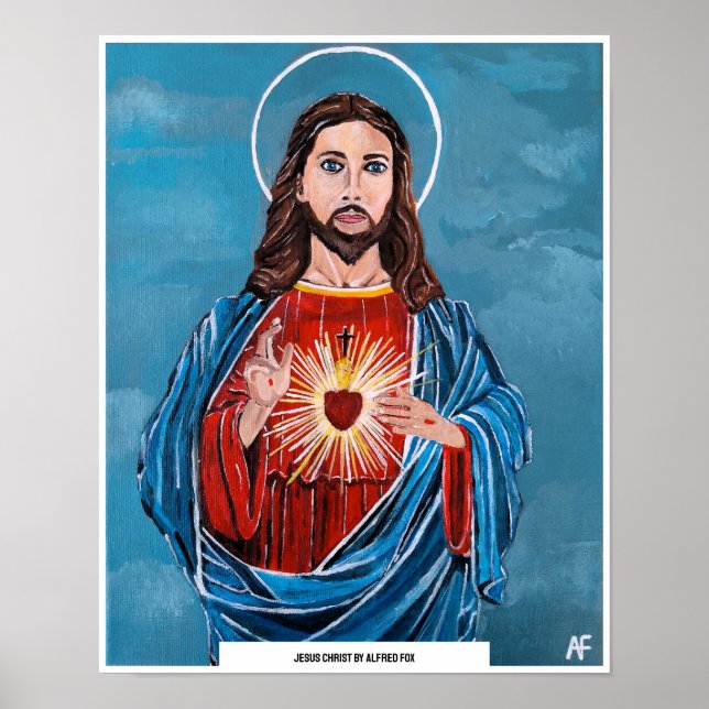Jesus Christus Gemälde von Alfred Fox Poster (Vorne)