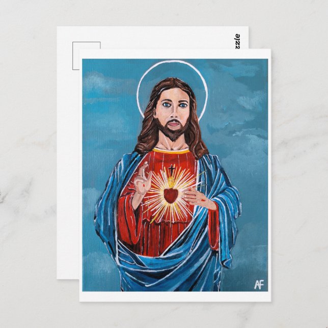 Jesus Christus Gemälde von Alfred Fox Postkarte (Vorne/Hinten)