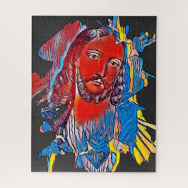 Jesus Christus Gesicht heilige Herz Abstrakte Kuns