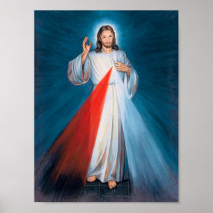 Jesus Christus Göttliche Barmherzigkeit Heiligstes Poster