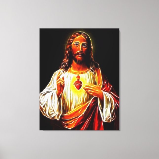 Jesus Christus Heiliges Herz Leinwanddruck (Vorderseite)