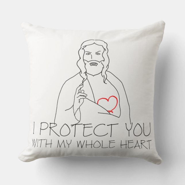 Jesus Christus - ich schütze dich Kissen Für Draußen (Vorderseite)