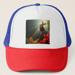 Jesus Christus im Garten Trucker Hut Truckerkappe