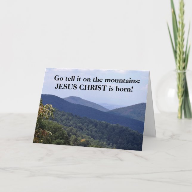 Jesus Christus ist geboren! Feiertagskarte (Vorderseite)