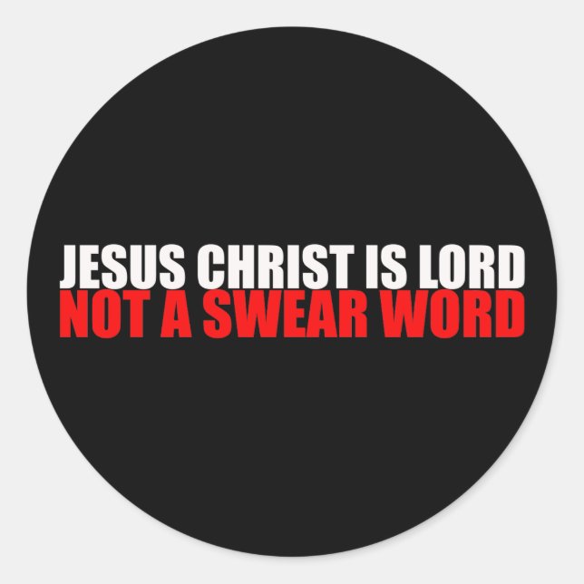 Jesus Christus ist Herr kein schwedisches Wort Runder Aufkleber (Vorderseite)
