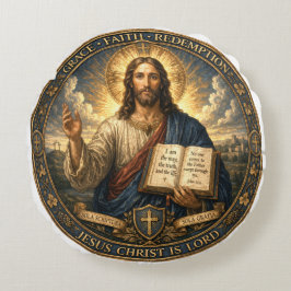 Jesus Christus ist Herr Rundes Kissen