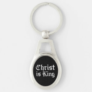 Jesus Christus ist König Gothic Blackletter Grunge Schlüsselanhänger