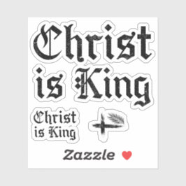 Jesus Christus ist König - gothischer Grunge erodi Aufkleber