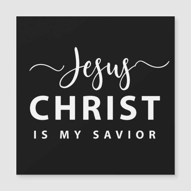 Jesus Christus ist mein Erretter Magnetkarte (Vorderseite)