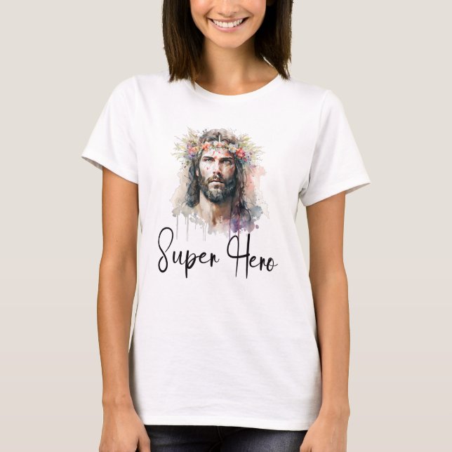 Jesus Christus ist mein Super-Helden-T - Shirt (Vorderseite)