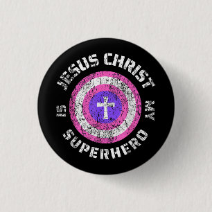 Jesus Christus ist mein Superheld Jesus Button