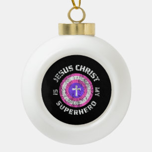 Jesus Christus ist mein Superheld Jesus Keramik Kugel-Ornament