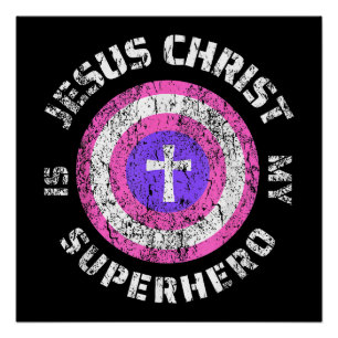 Jesus Christus ist mein Superheld Jesus Poster