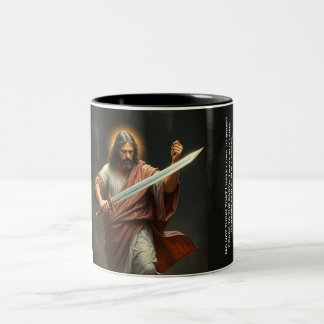 Jesus Christus kehrt mit einer 2-Tönigen Schwert-T Zweifarbige Tasse