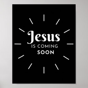 Jesus Christus kommt bald - Christliche religiöse Poster
