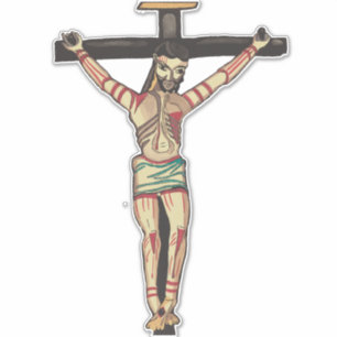 Jesus Christus Kreuz Kreuzigung Aquarellkunst Aufkleber