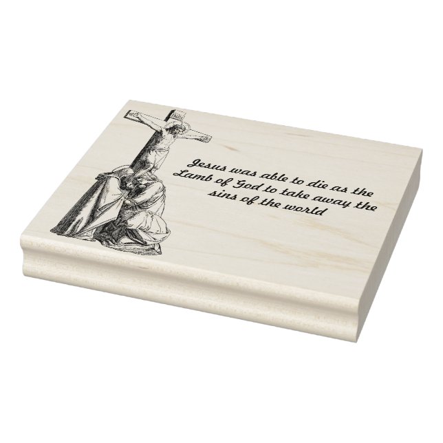 Jesus Christus kreuzen Lamm Gottes Zitat Gummistempel (Stempel)