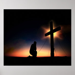 Jesus Christus-Kreuzigungs-Kreuz Poster